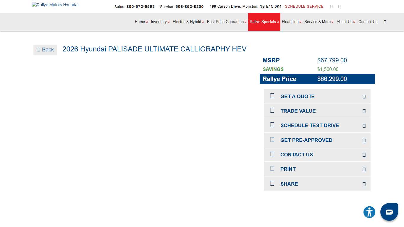 2026 Hyundai PALISADE ULTIMATE CALLIGRAPHY HEV HF670 Rallye Motors Hyundai